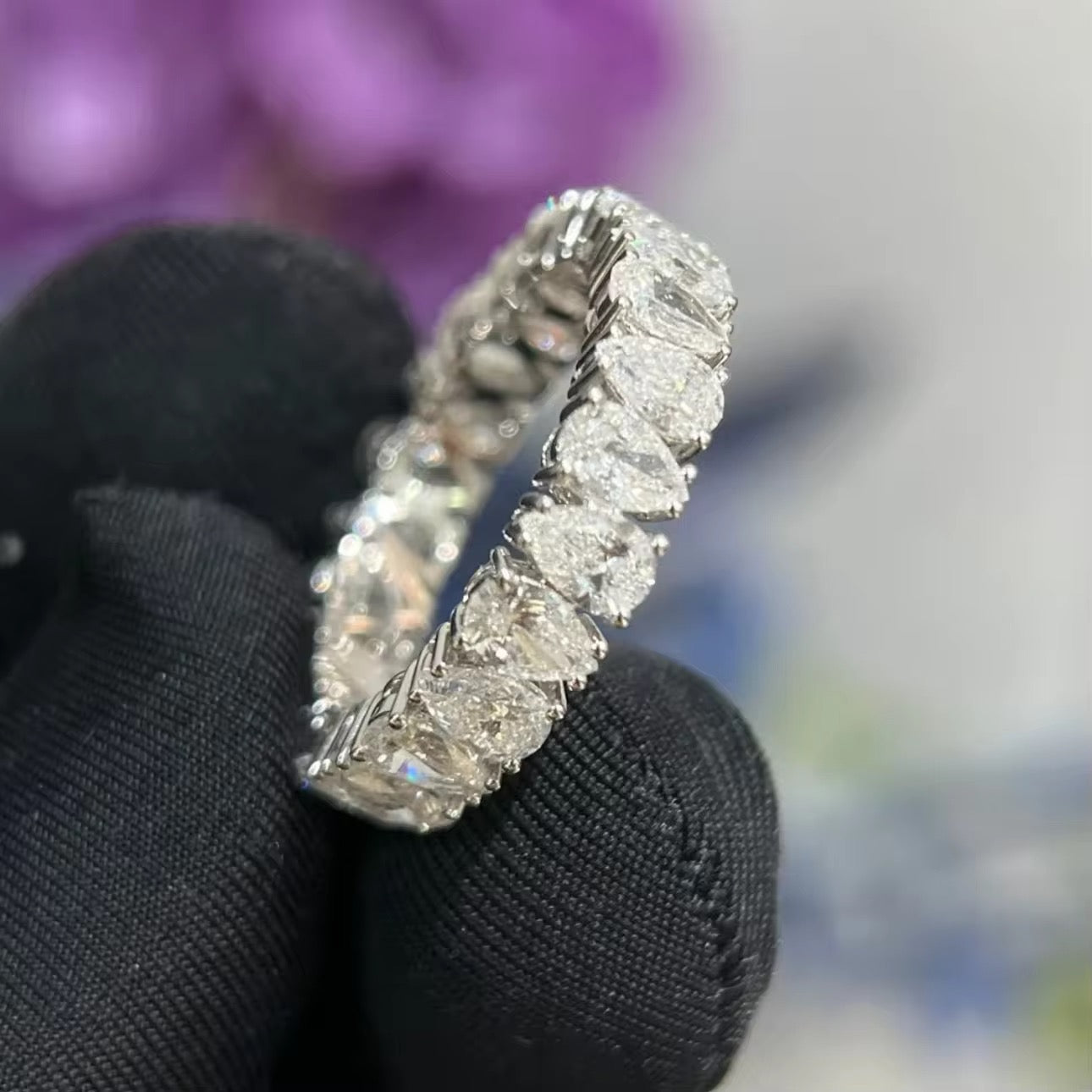 Oval Diamond Eternity Band