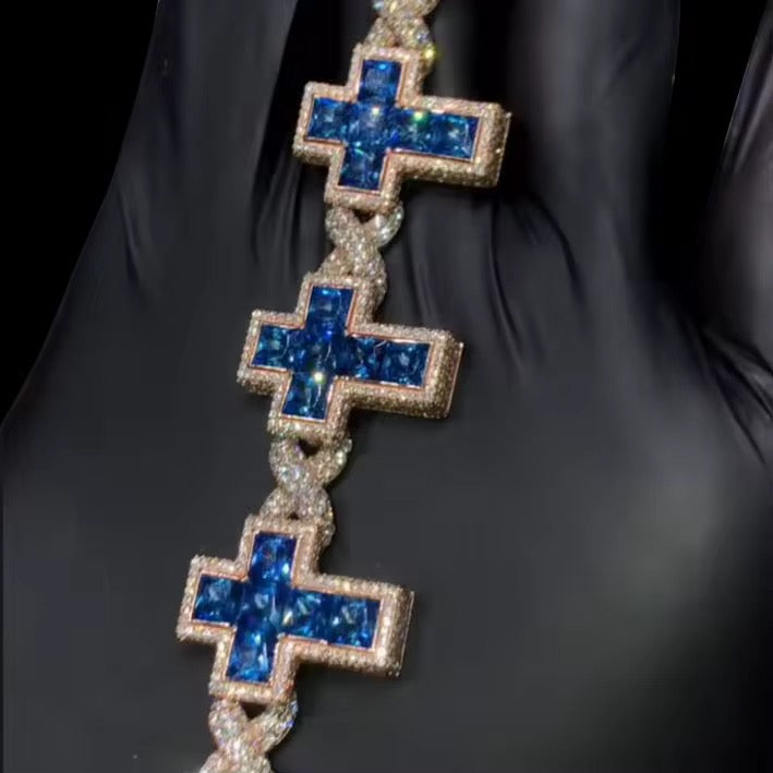 Celestial Cross Diamond Bracelet