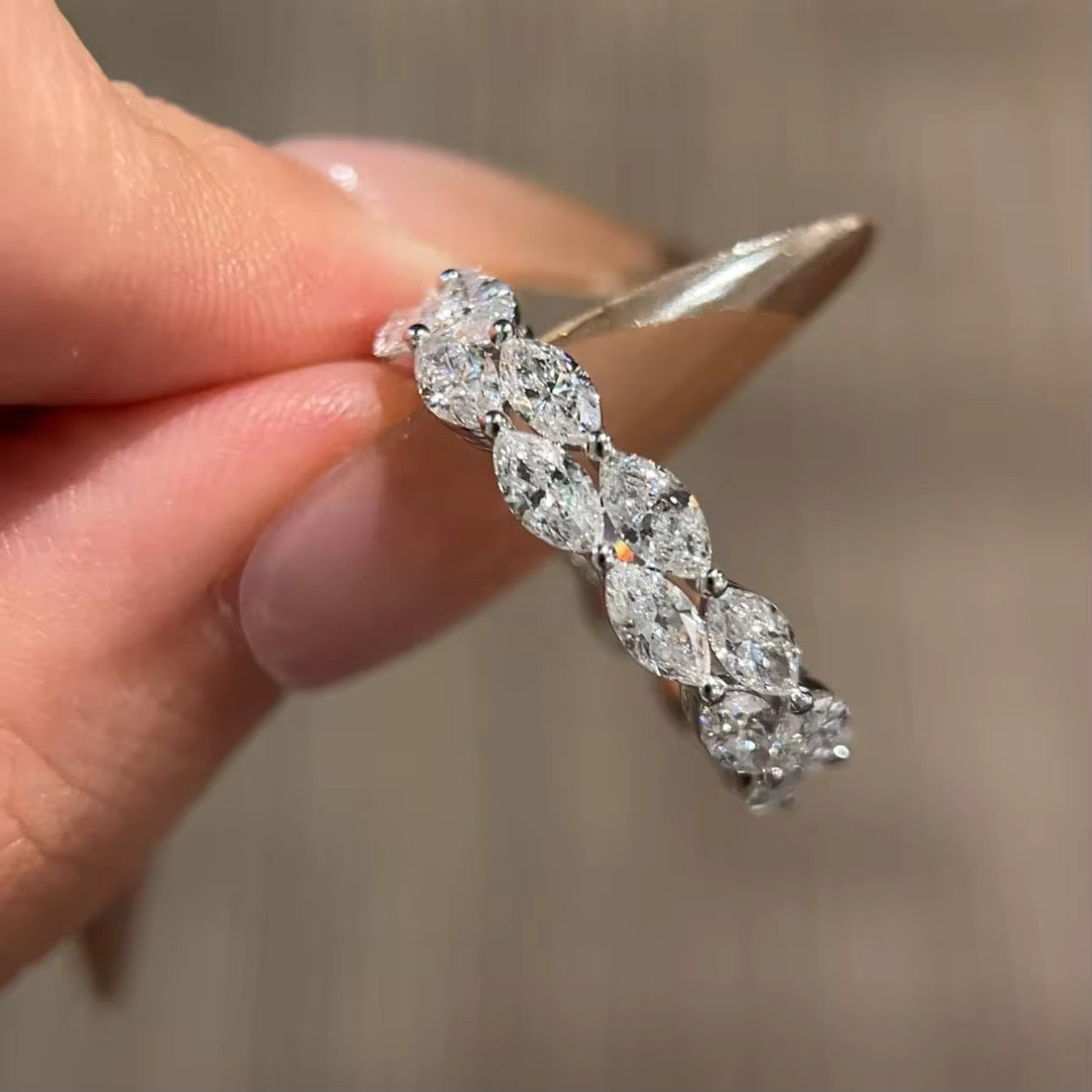 Marquise Diamond Eternity Band