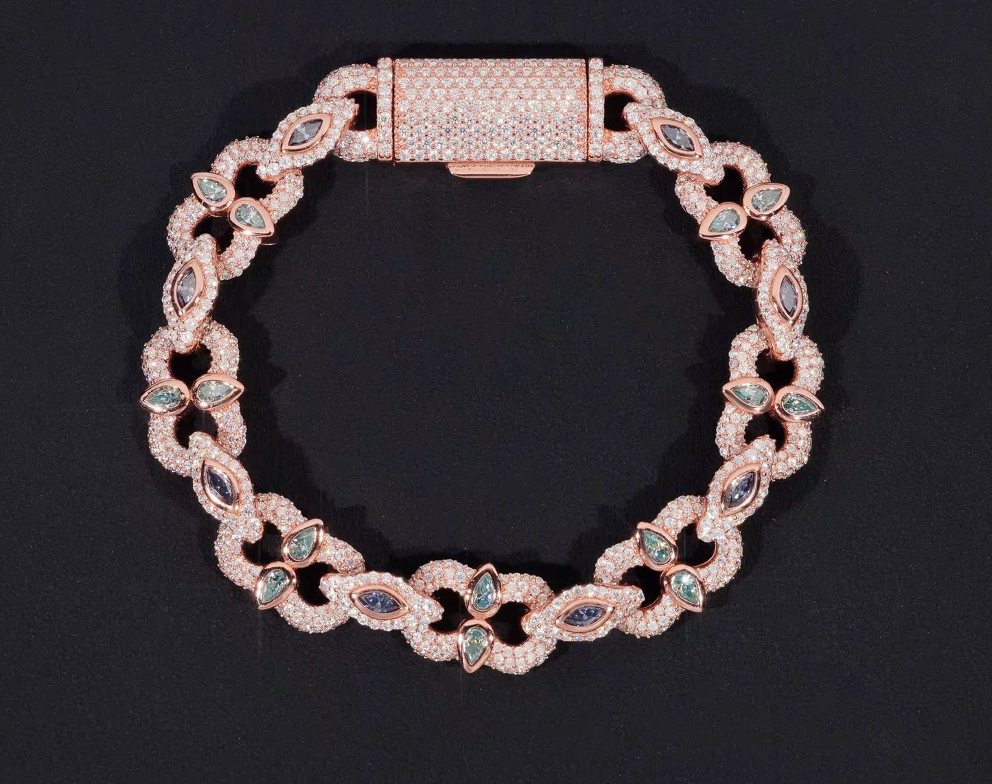 Luxurious Marquise & Pear Diamond Tennis Bracelet