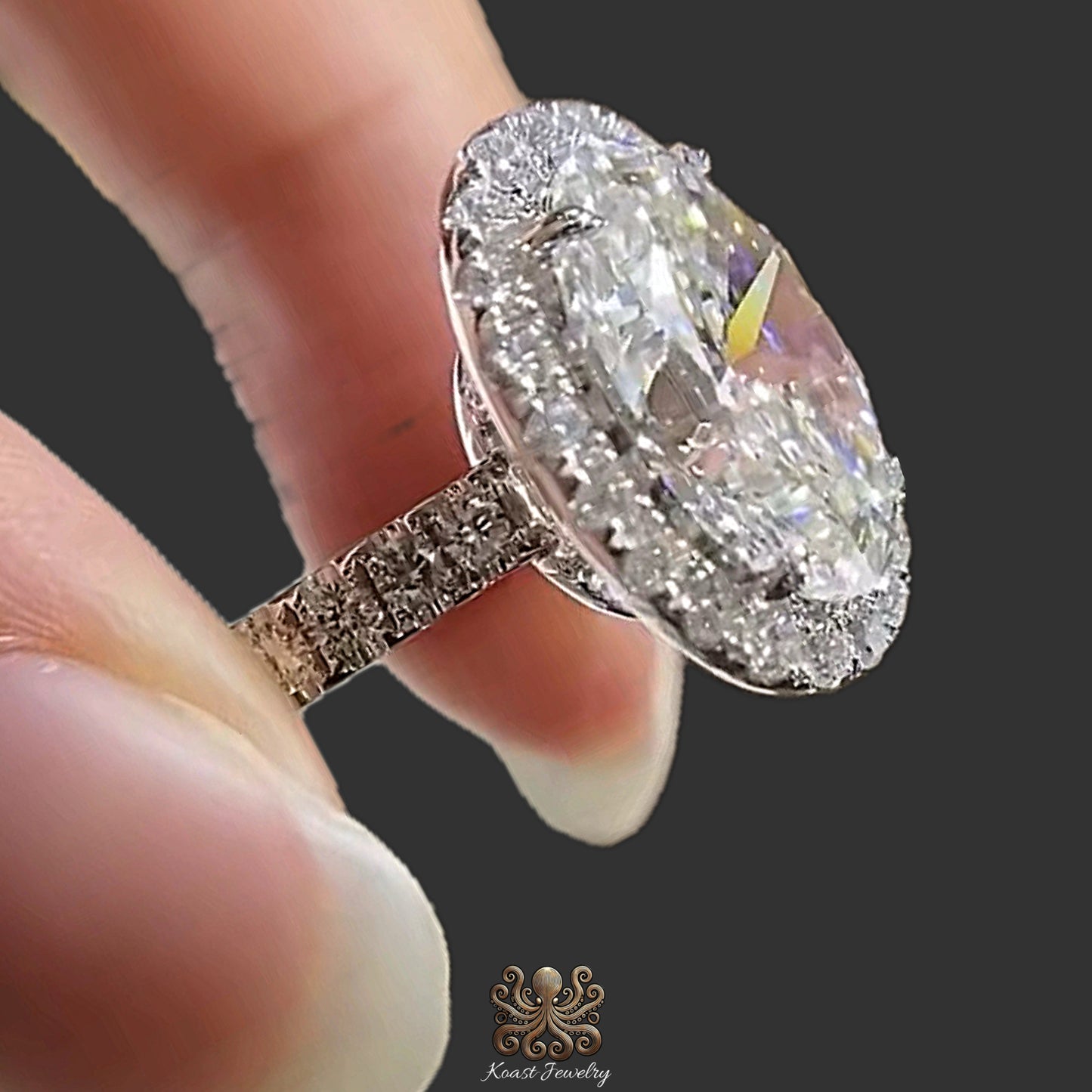 Celestial Radiance Oval Diamond Ring