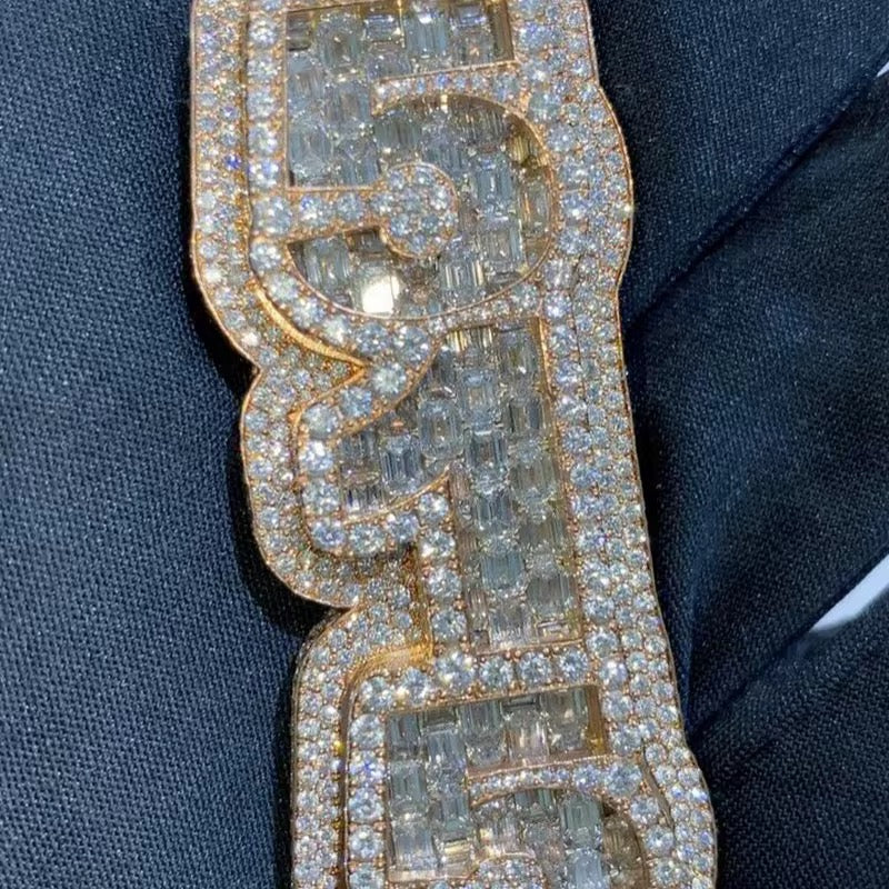 Baguette Diamond Multi-Link Pendant