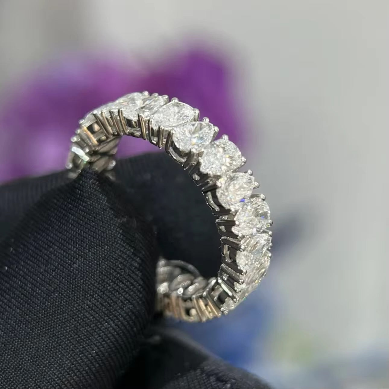 Oval Diamond Eternity Band