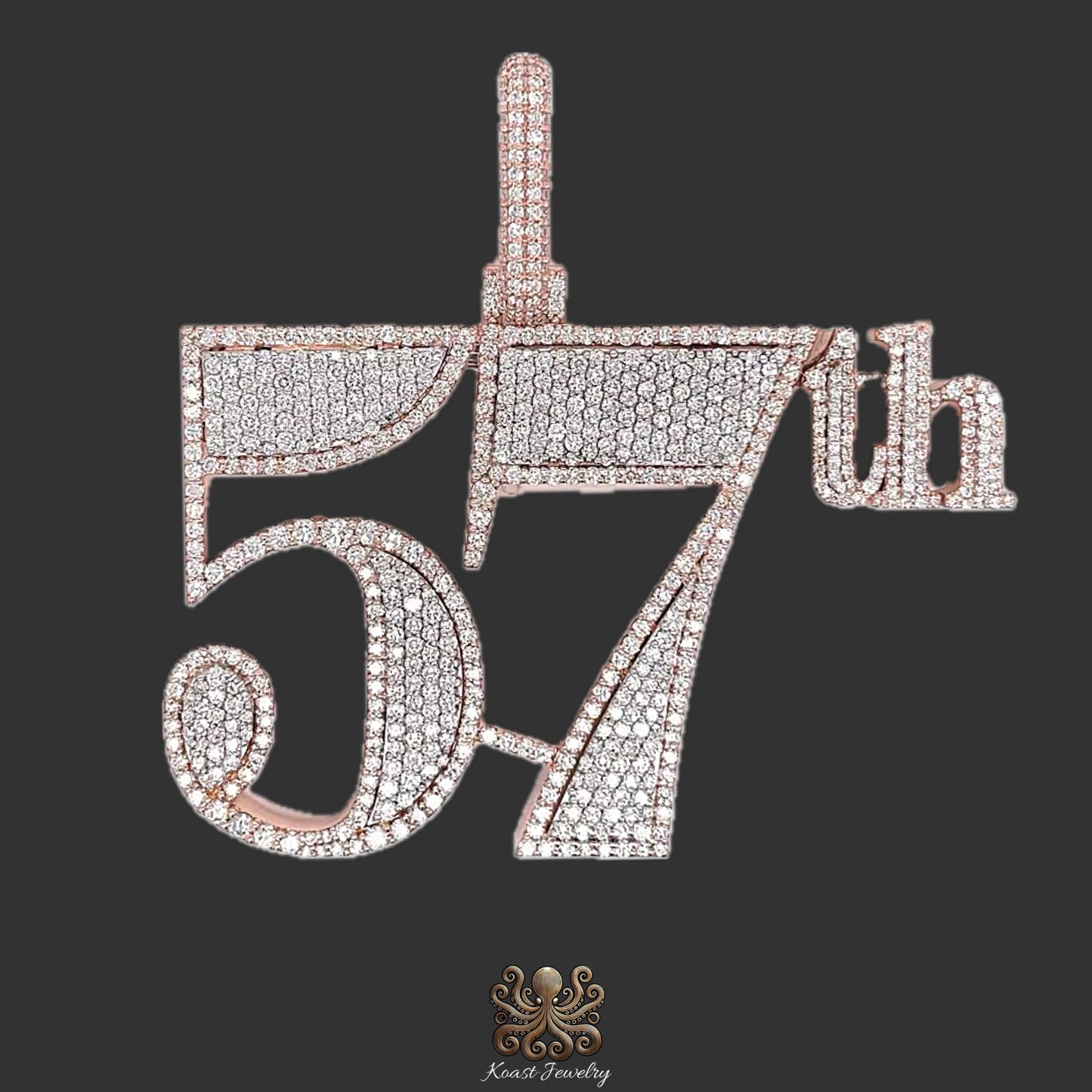 Numeral Diamond Statement Pendant