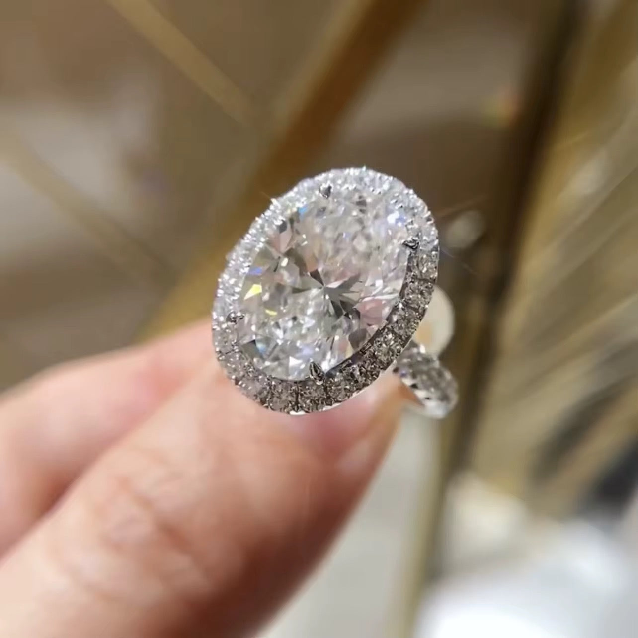 Celestial Radiance Oval Diamond Ring