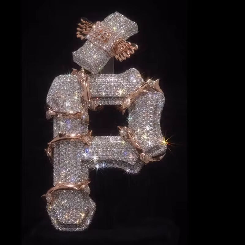 Extravagant Diamond 'P' Initial Pendant
