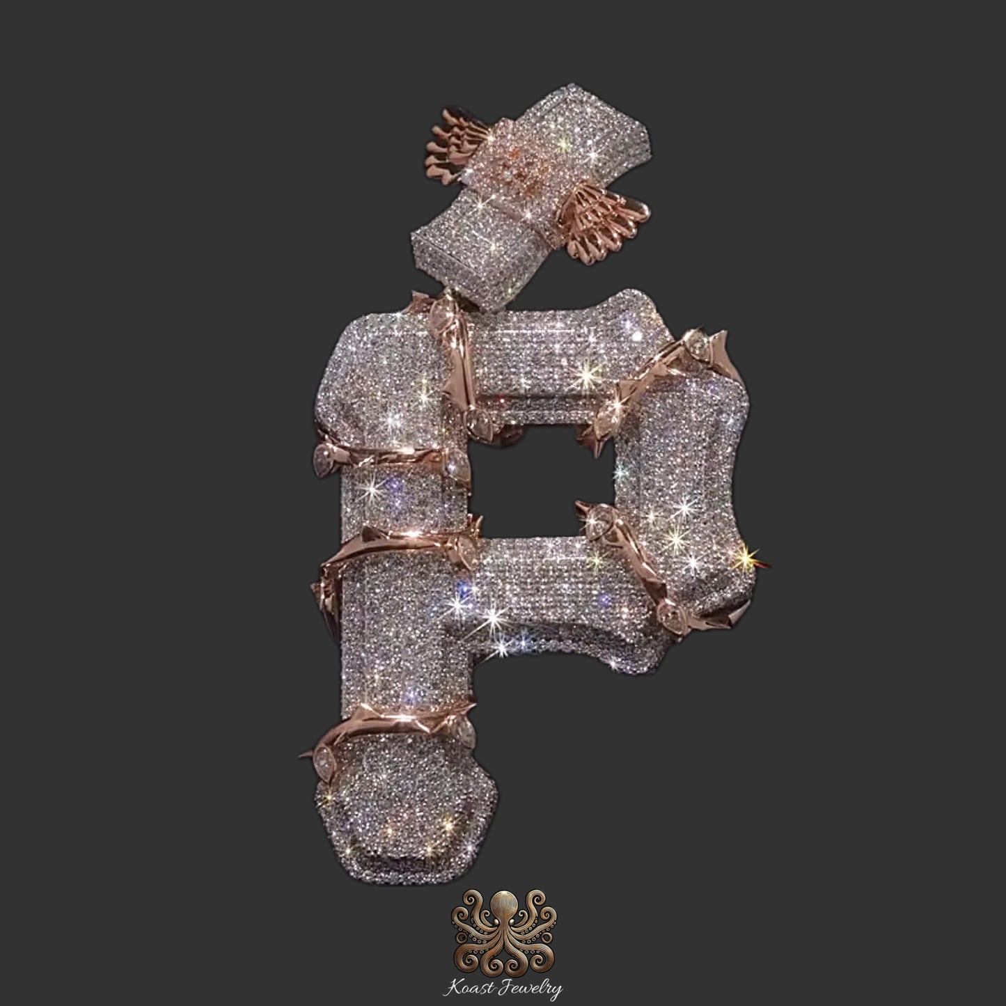 Extravagant Diamond 'P' Initial Pendant