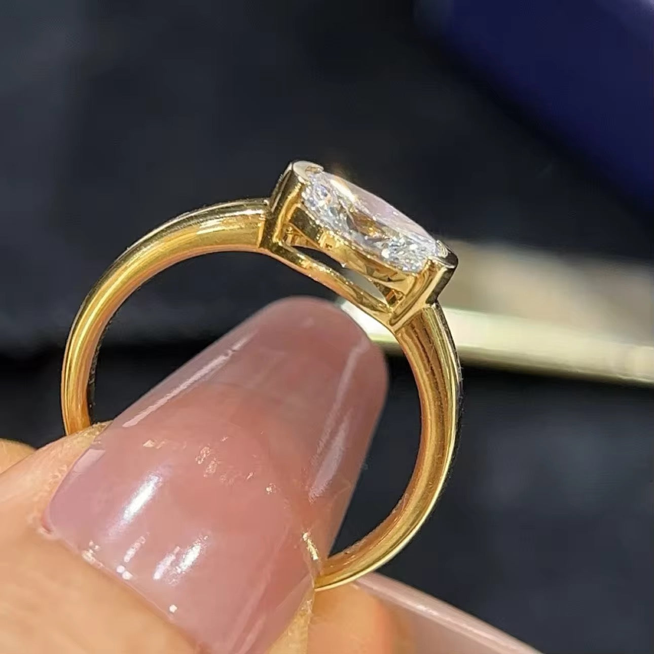 Luminous Oval Solitaire Diamond Ring