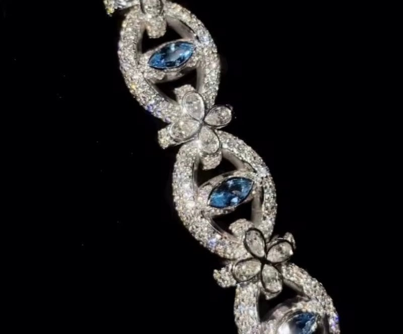 Sapphire and Diamond Jesus Luxury Statement Necklace