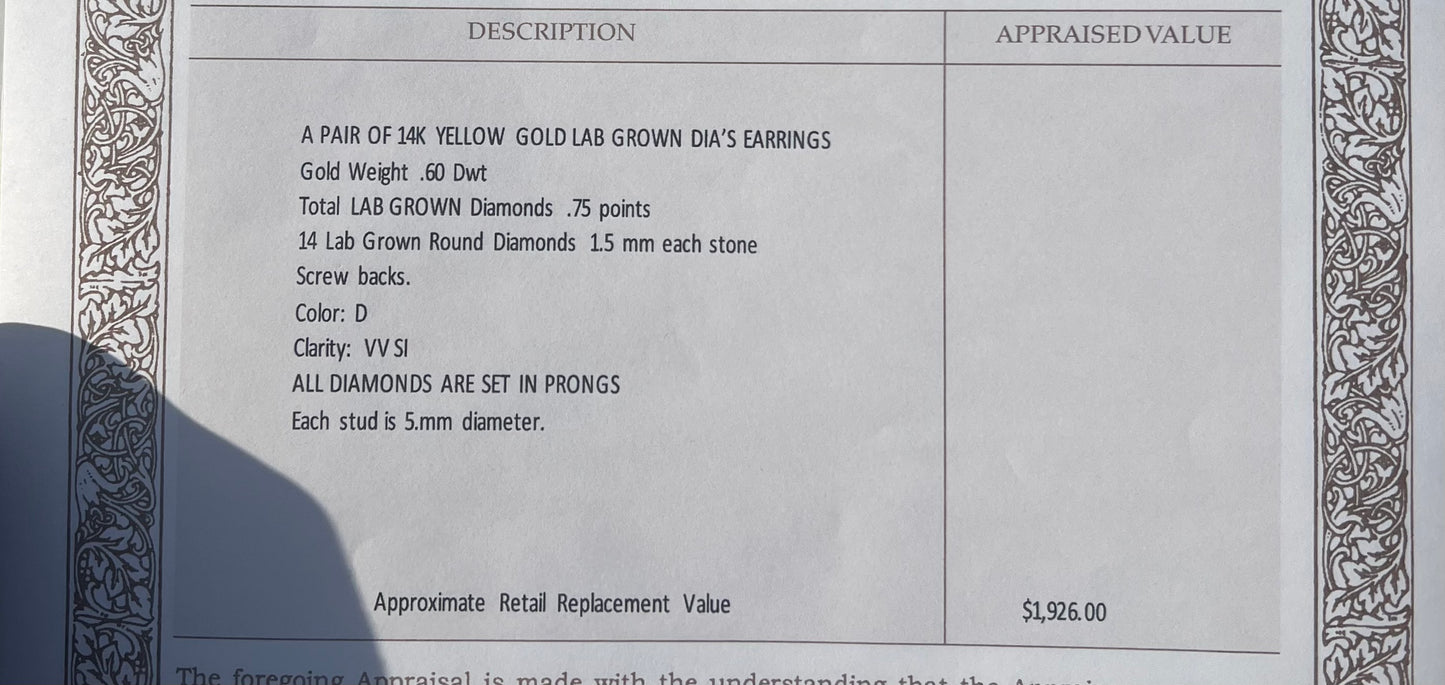 14k Gold 5MM Flower Diamond Stud Earrings (0.75 ct.tw.)