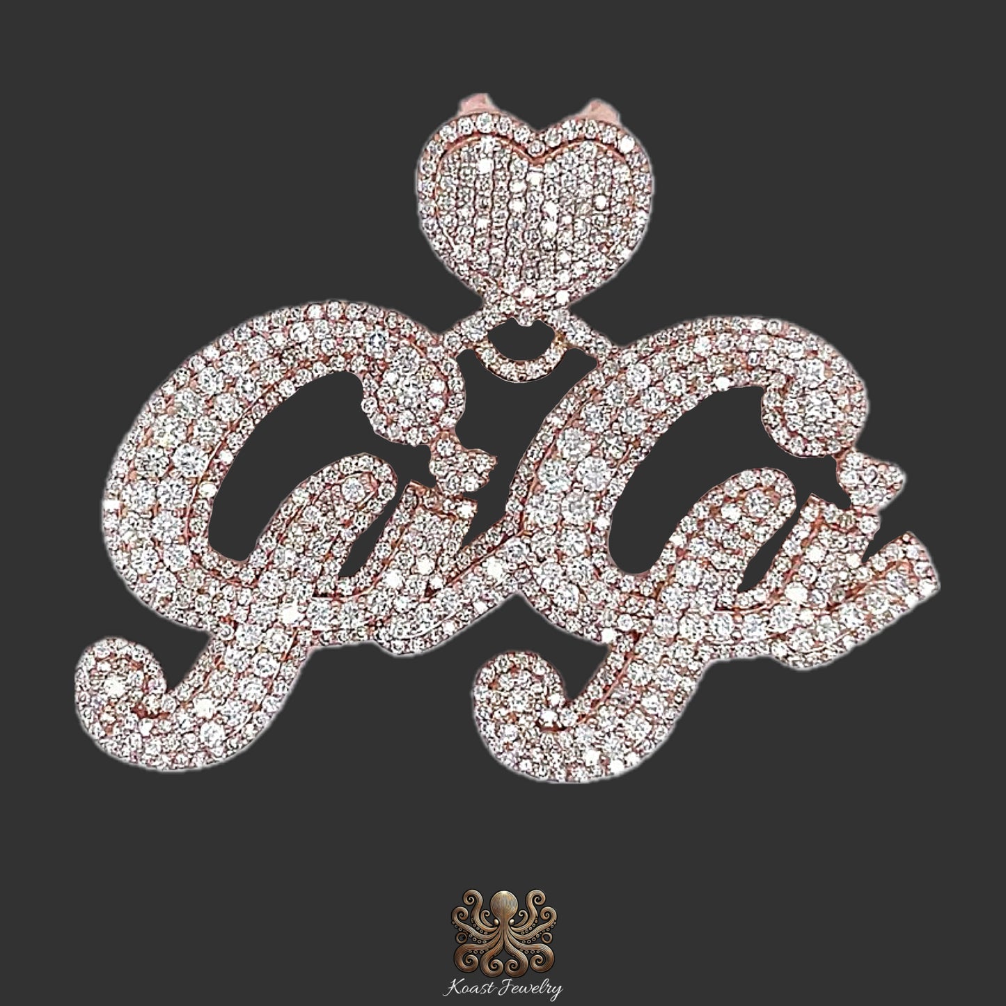 Custom Diamond "GG" Pendant