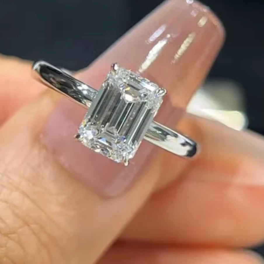 Signature Emerald-Cut Diamond Solitaire Ring