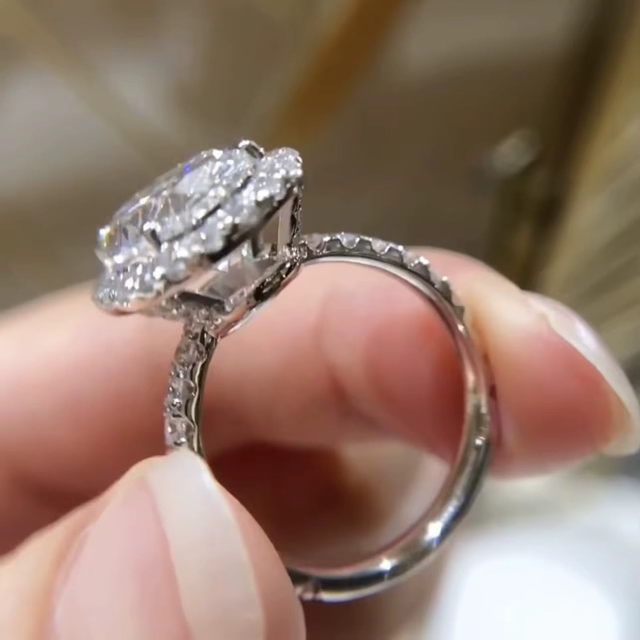 Celestial Radiance Oval Diamond Ring