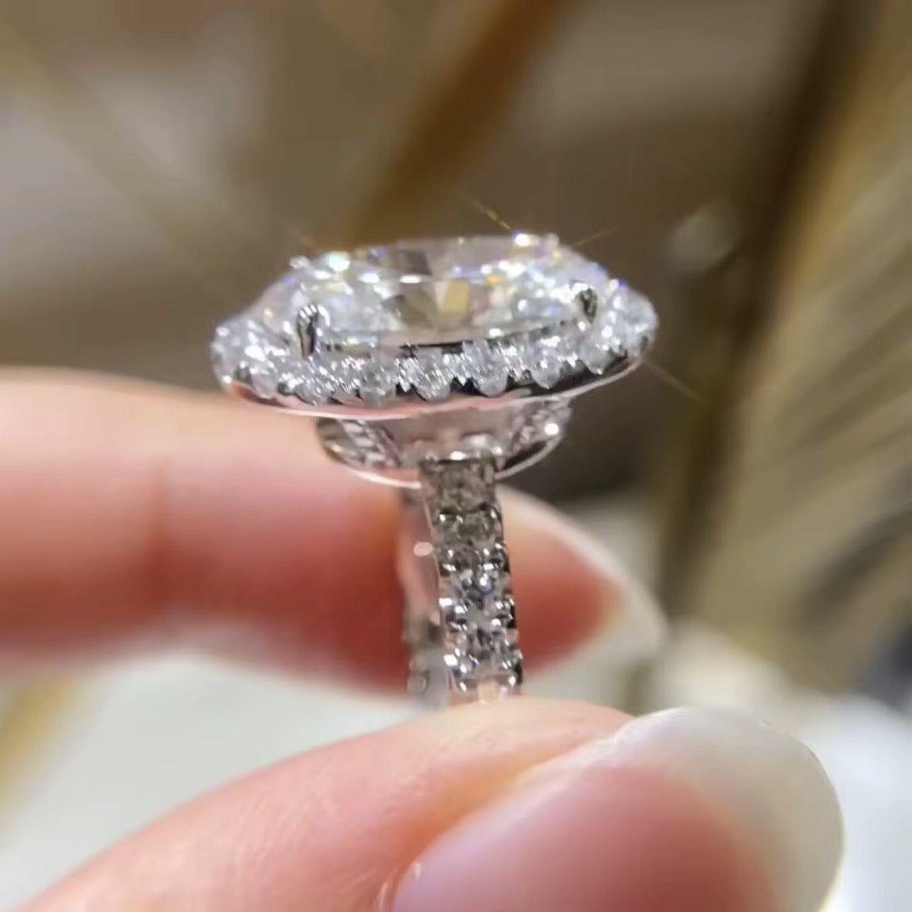 Celestial Radiance Oval Diamond Ring